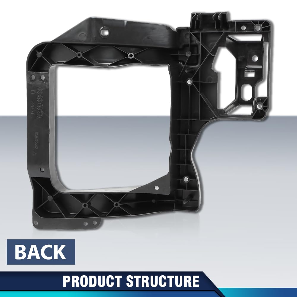 PIT66 Headlight Bracket Driver Left Side Compatible with Jeep Cherokee 2014-2018 68227483AA Black