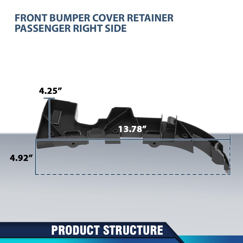 PIT66 Front Right Side Bumper Cover Retainer, Plastic