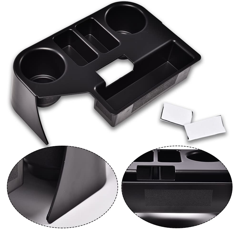PIT66 Center Console Cup Holder Fit Ram 1500 2500 3500 1994-1997 Black