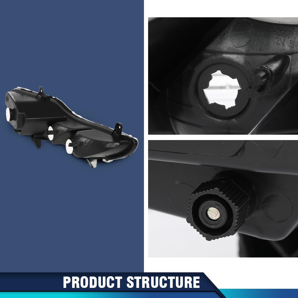 PIT66 Fog Lights Compatible with Ford Kuga Escape 2013 2014 2015 2016 Front Bumper Fog Lamp Accessories Left And Right Side