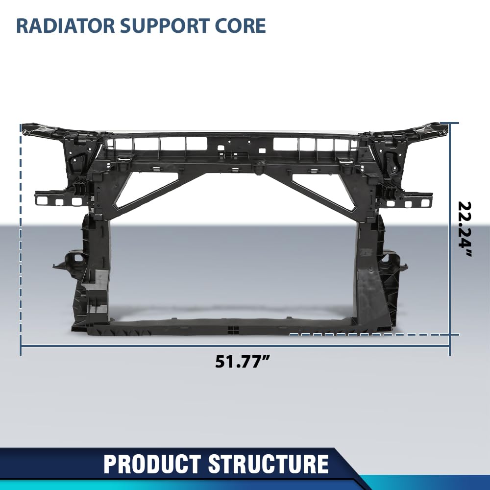PIT66 Radiator Support Core Compatible with Audi A3/ A3 Quattro 2021-2024 PP Plastic