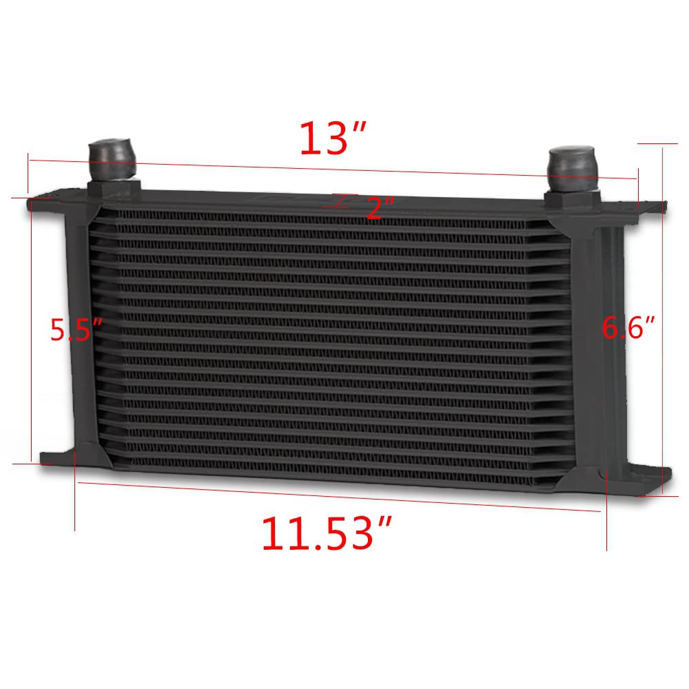 PIT66 19 Row Thermostat Adaptor Engine Oil Cooler+Filter Thermostat Kit Compatible with BMW E36 E46 Euro E82 E9X 135