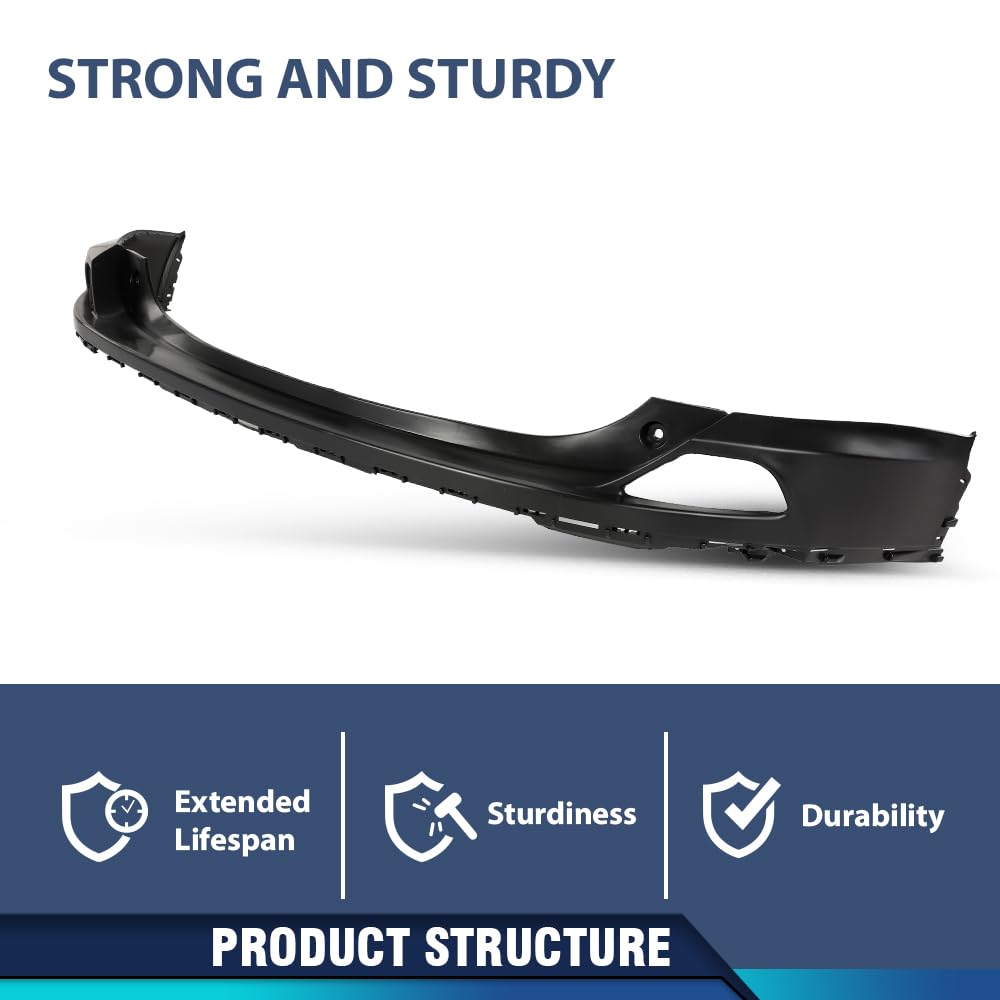 PIT66 Rear Bumper Cover Compatible with Toyota RAV4 2016-2018 Black Primed