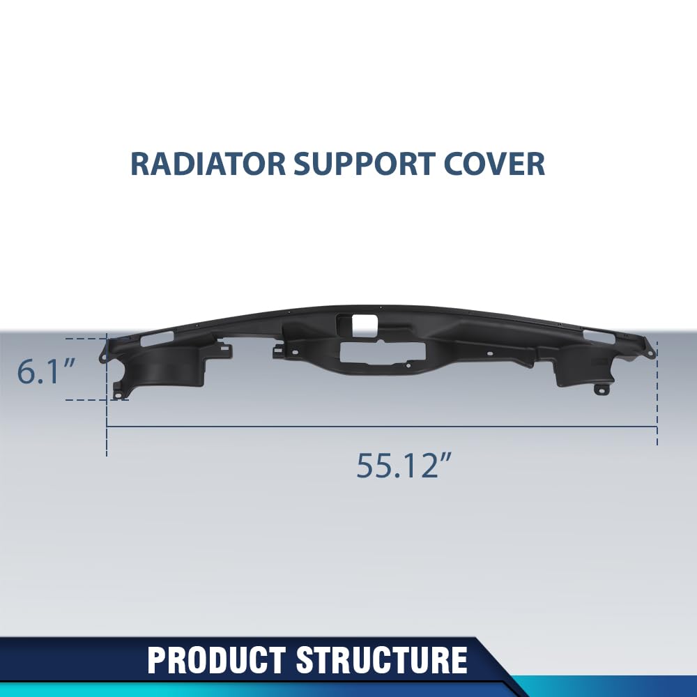 PIT66 Radiator Support Cover Upper Compatible with Jeep Patriot 2011-2017 Dark Gray