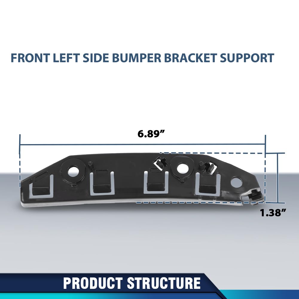 PIT66 Front Bumper Bracket Support Left Side, Black