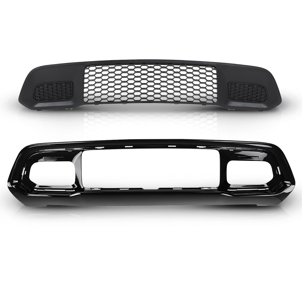 PIT66 Front Lower Grille & Black Bumper Grill Fit Grand Cherokee 2017-2022