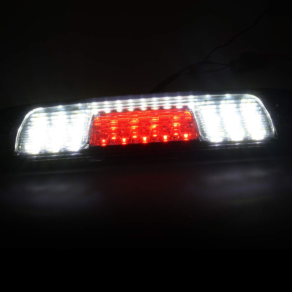 PIT66 LED 3rd Brake Light, Compatible with 2014-2018 Chevy Silverado/2014-2018 GMC Sierra 1500 2500HD 3500HD Clear Housing Smoky&Clear Lens