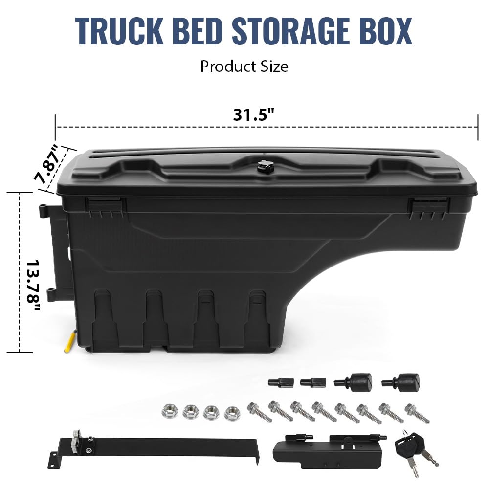 PIT66 Truck Bed Storage Box Left Right Fit Silverado & Sierra 1999-2007