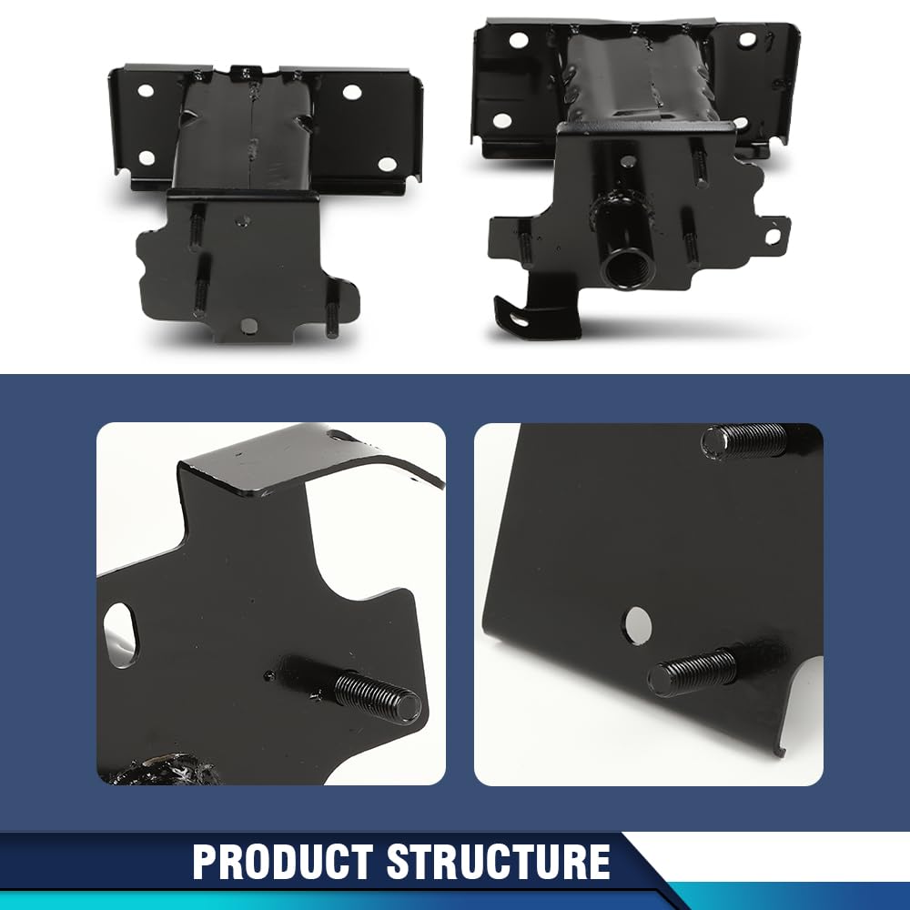 PIT66 Black Front Bumper Mounting Brackets Fit Nissan Rogue 2014-2019