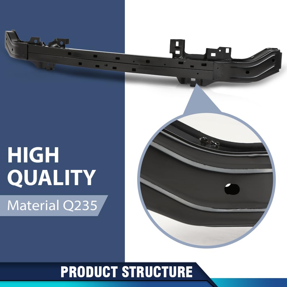 PIT66 Front Bumper Reinforcement, GM1006708 Black Steel