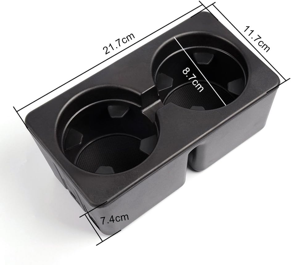PIT66 Dual Cup Holder Inserts Fit Chevy Silverado GMC Sierra 2007-2014