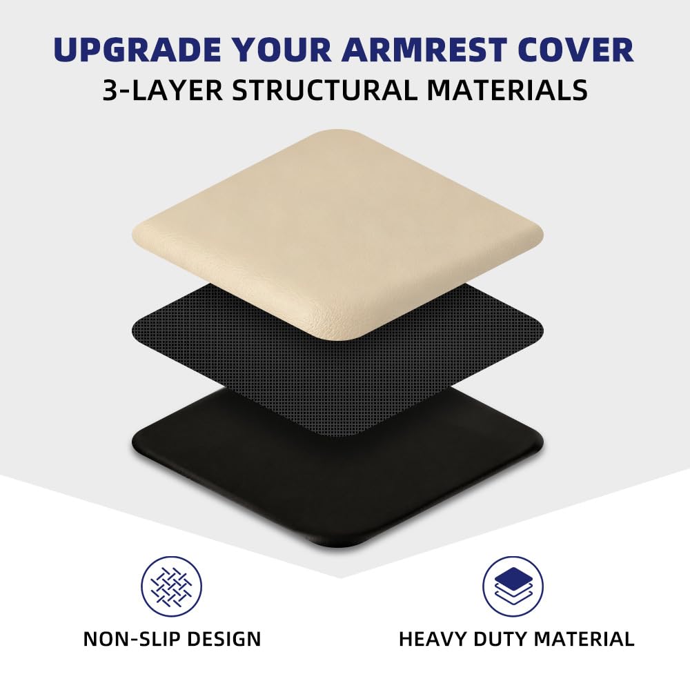 PIT66 Center Console Armrest Lid Cover Fit Silverado/Sierra 2007-2014 Beige