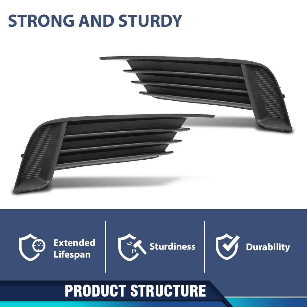 PIT66 Front Bumper Lower Left & Right Side Grills Fog Light Grilles