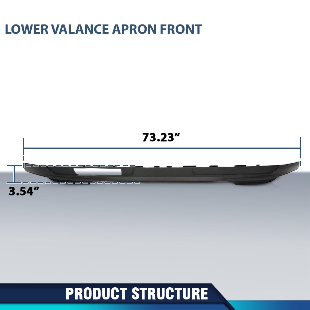 PIT66 Air Dam Deflector Lower Valance Apron Compatible with Ford Explorer 2016-2019 Fit Ford Police Interceptor Utility Base 2016-2019 FB5Z17626BA, FO1095269