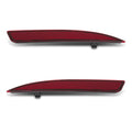 PIT66 Rear Left & Right Side Reflector Light Compatible with VW Scirocco 2009 2010 2011 2012 2013 2014 2015 2016 2017 1K8945105B Red Lens Black Housing