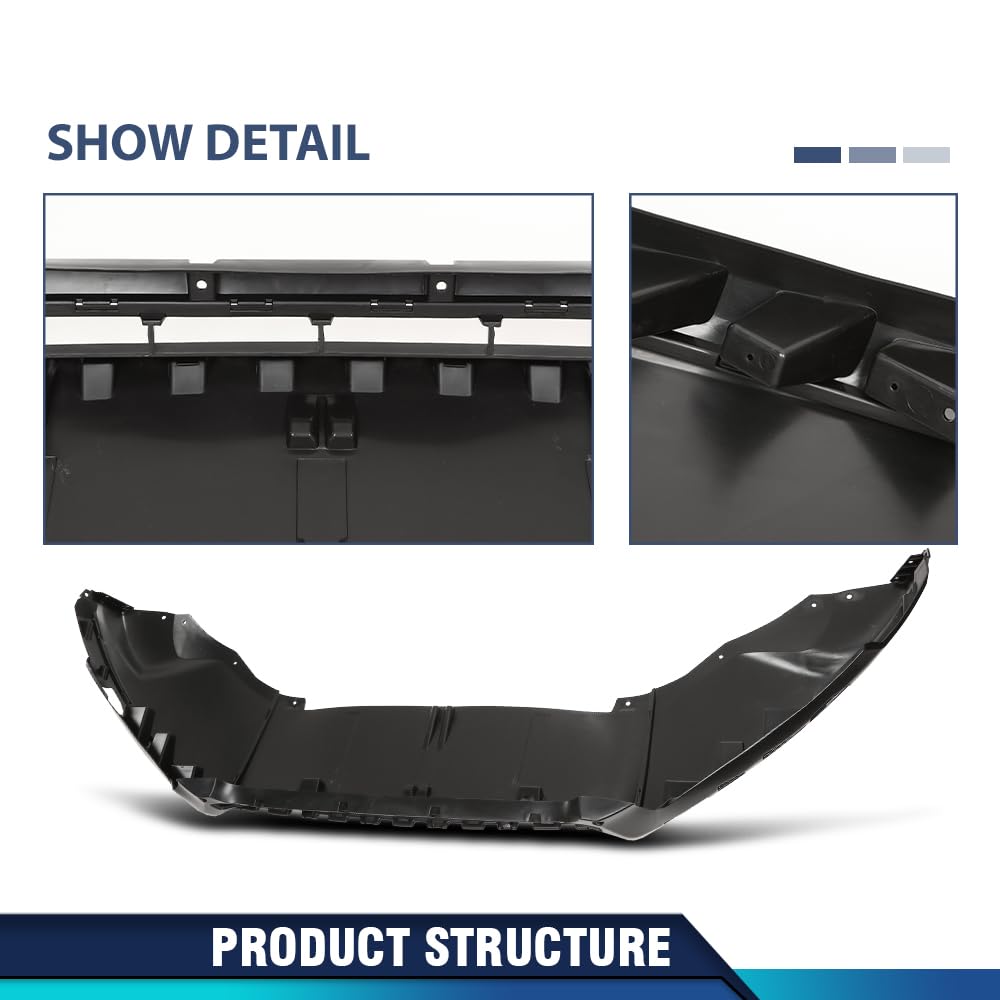 PIT66 Air Dam Deflector Lower Valance Front Lower Compatible with Ford Escape Sport Utility 4-Door 2013-2016 CJ5Z17D957AA, FO1095247C, CJ5Z-17D957-AA Black PP