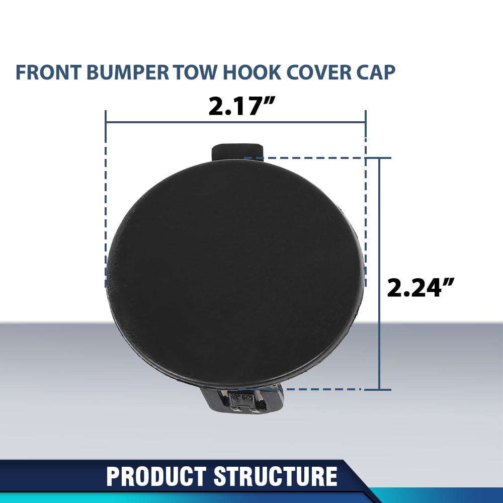 PIT66 Front Bumper Tow Hook Plug Eye Cap Cover Fit Jeep Compass 2017-2021