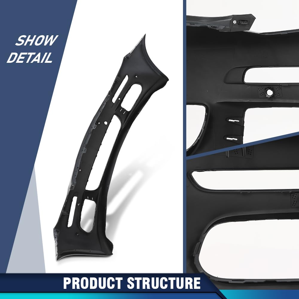 PIT66 Front Bumper Cover Fit Porsche Panamera 2014-2016 Black