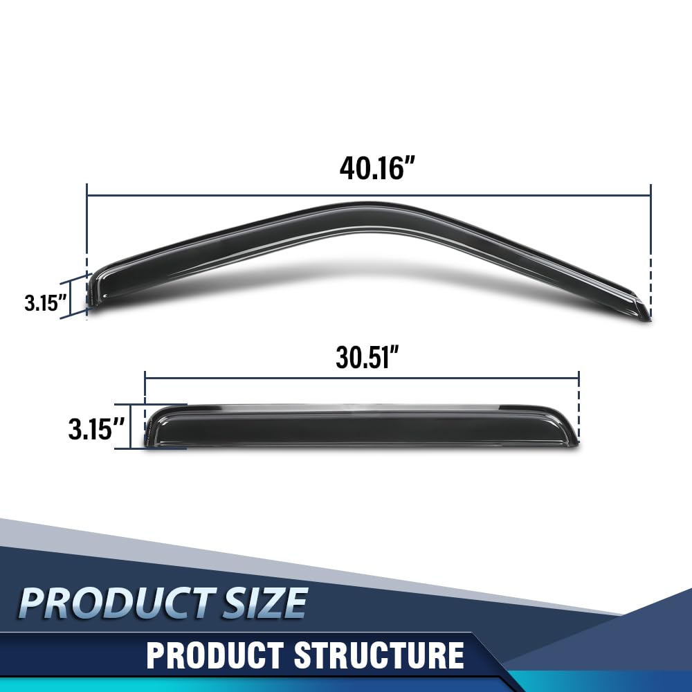 PIT66 Out-Channel Window Visors Fit Chevy/GMC C/K 1500/2500/3500 1992-2000