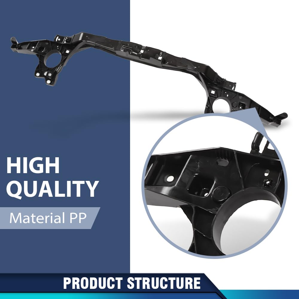 PIT66 Upper Radiator Support Core Compatible with Porsche Cayenne 2011-2018 95850559402, PO1225100 Black PP