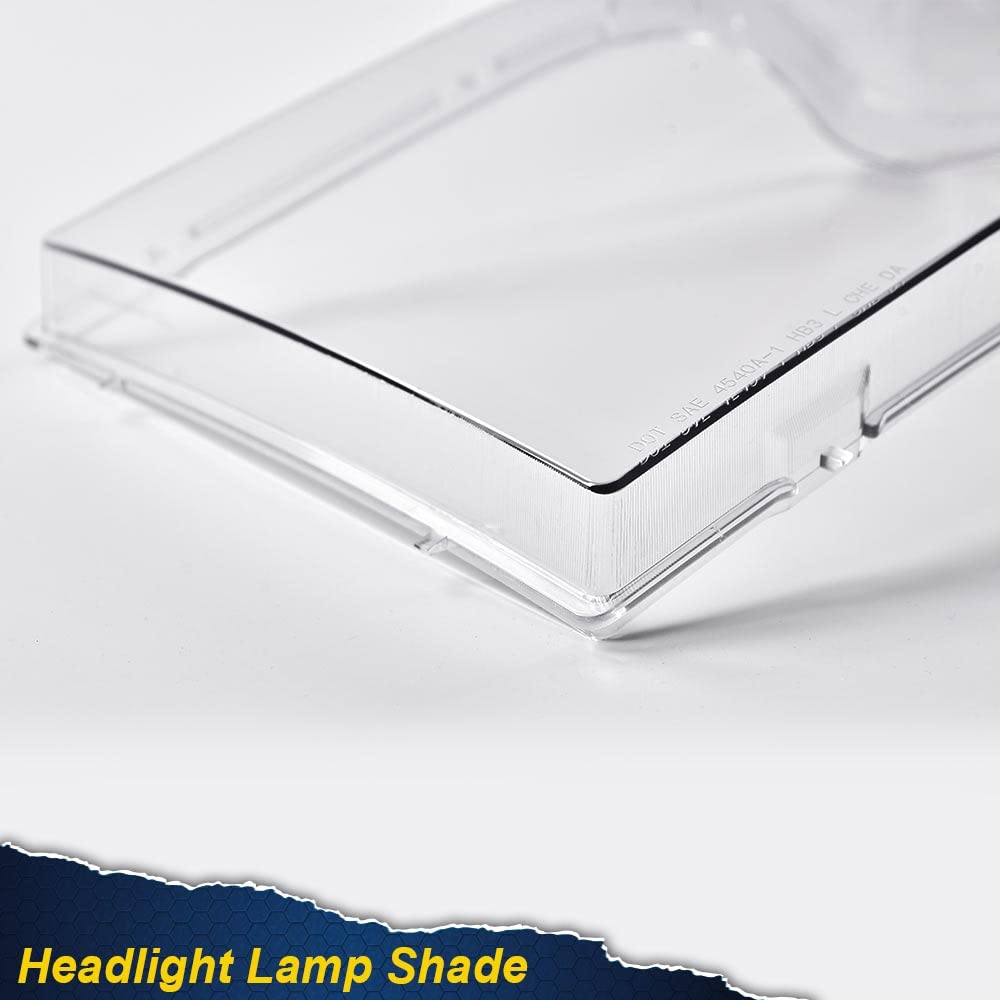 PIT66 Headlight Lens Cover, Compatible with 2007-2013 GMC Sierra 1500 2500HD 3500HD Clear
