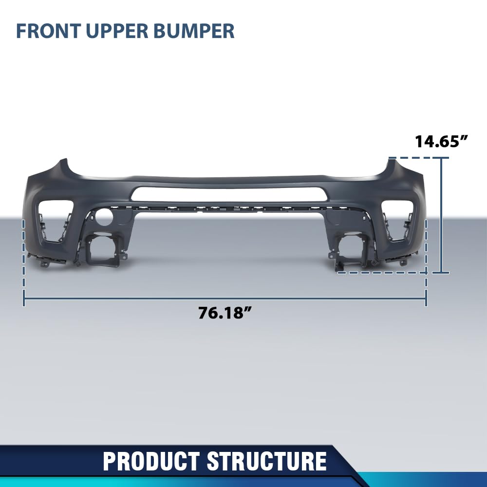 PIT66 Front Upper Bumper Cover Fit Jeep Renegade Non Trailhawk 2019-2022