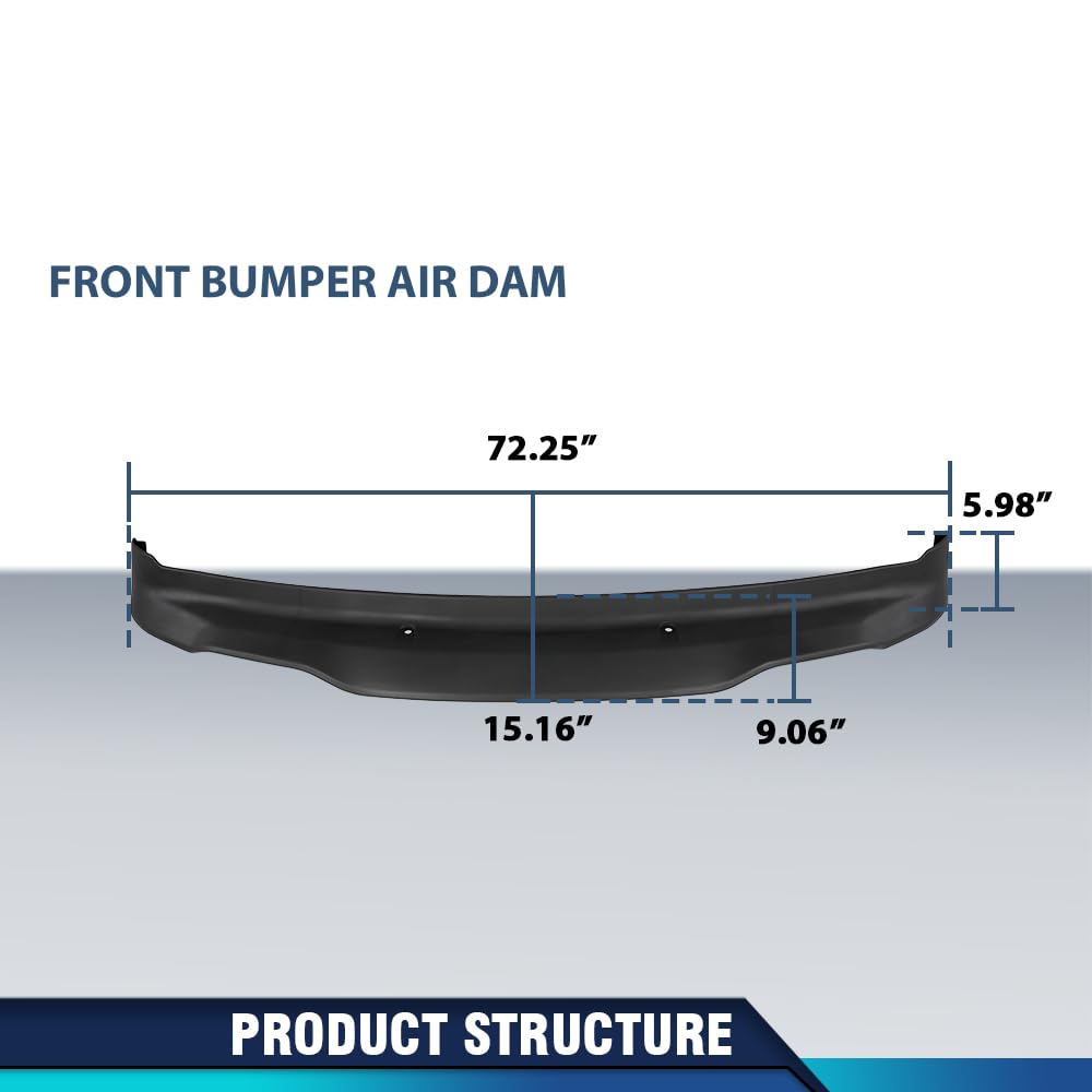 PIT66 Front Bumper Air Dam Fit Dodge Ram 1500 2019-2023