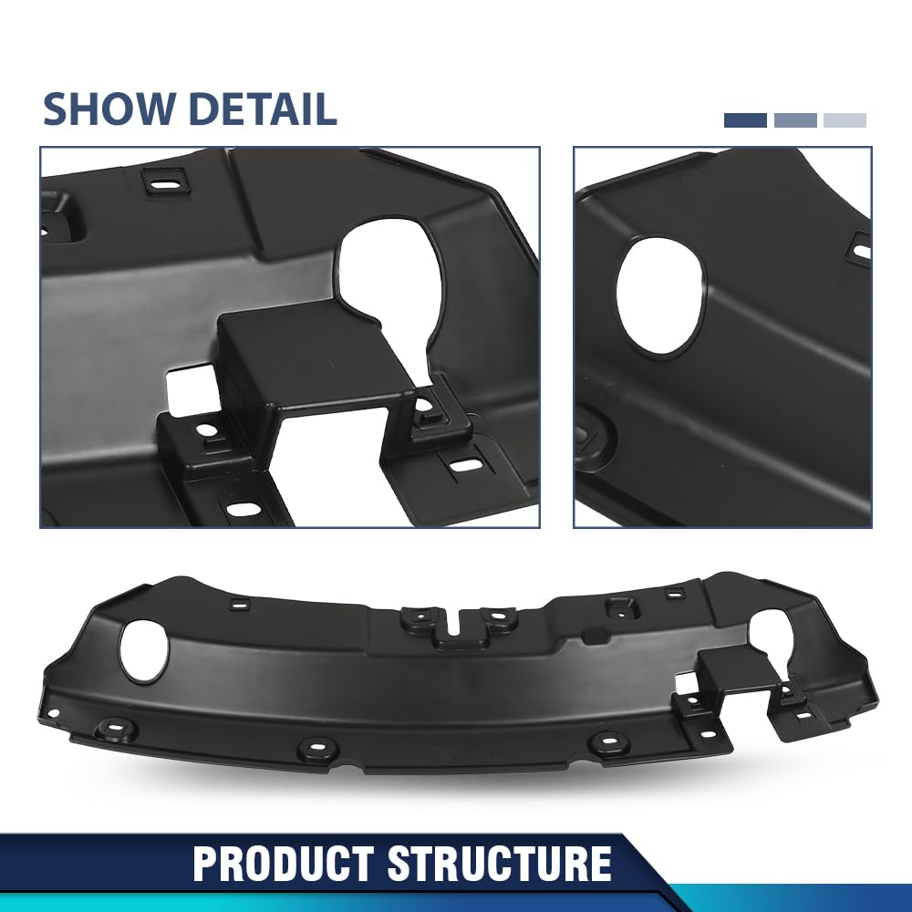 PIT66 Radiator Support Covers Black Compatible with Ford Escape SEL 2013 (submodel: S, SE, Titanium) 2013-2016 CJ5Z8327A, FO1224105