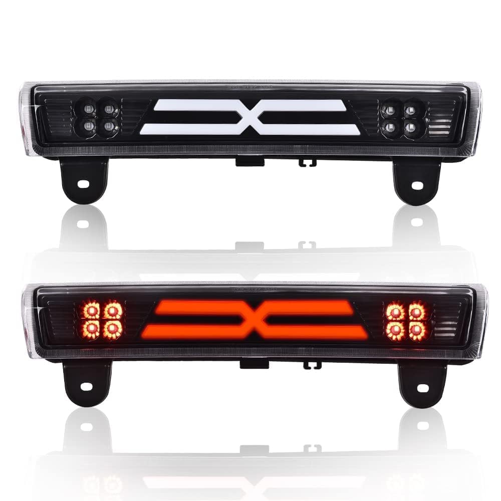 LED Third 3rd Brake Light Compatible with Chevy Suburban 1500 2500 Tahoe 2000-2006/Fit GMC Yukon 00-06/Fit GMC Yukon XL 1500 2500 00-06 High Mount Stop Light Lamp Clear Lens Tercera luz de freno