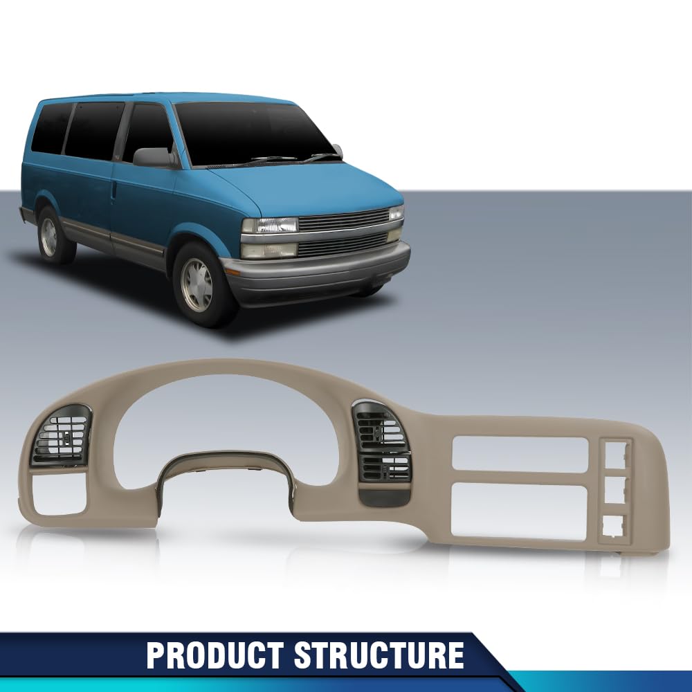 PIT66 Dash Radio Cluster Bezel Fit Chevy Astro GMC Safari 1995-2005 Beige