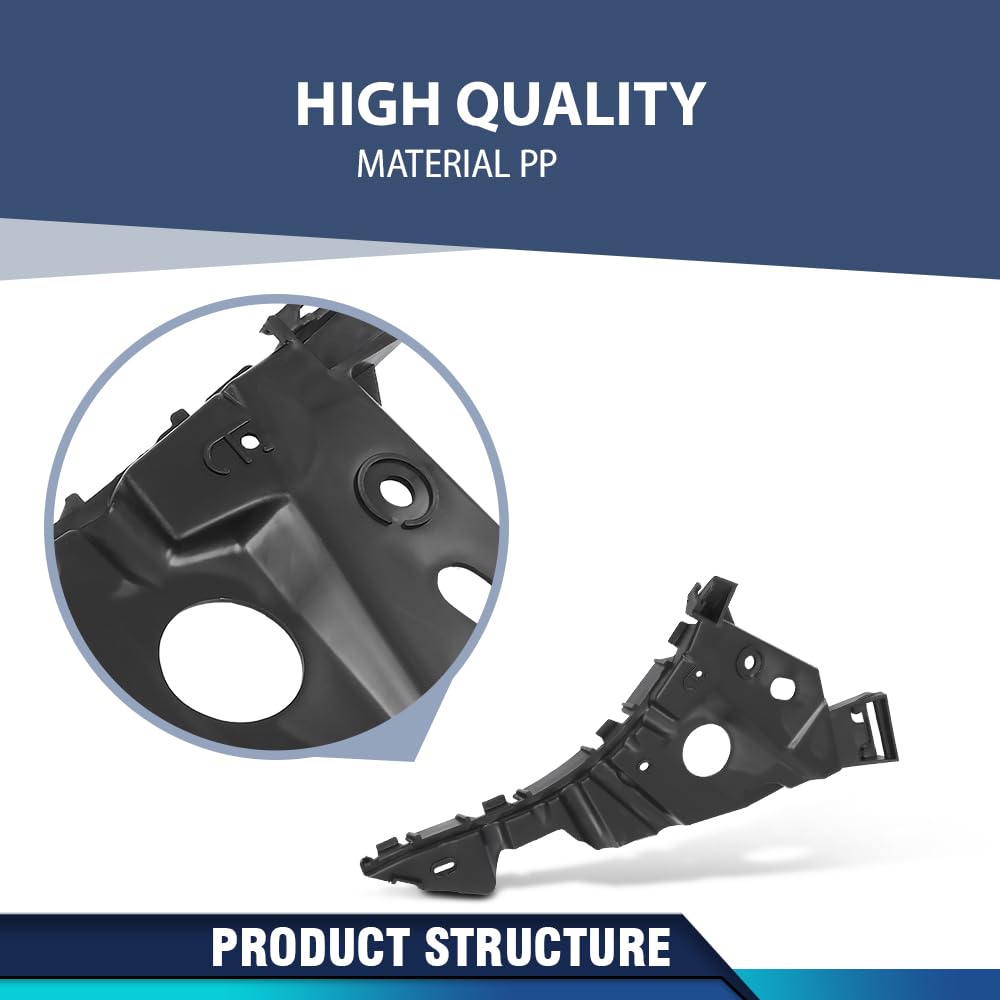 PIT66 Front Left Driver Side Bumper Grille Bracket, Black
