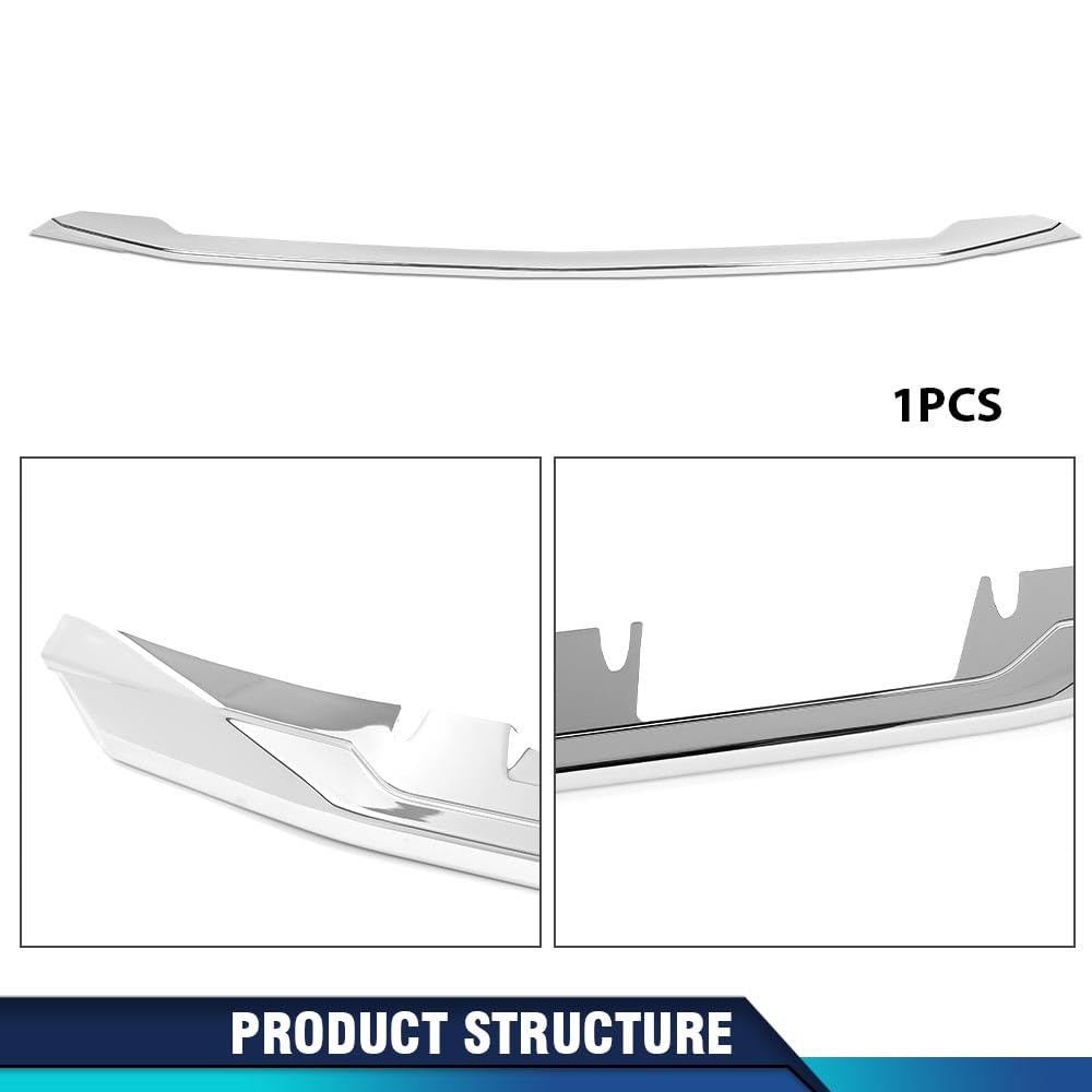 PIT66 Chrome Snap-On Grille Overlay Fit 2016-2019 Chevy Silverado 1500