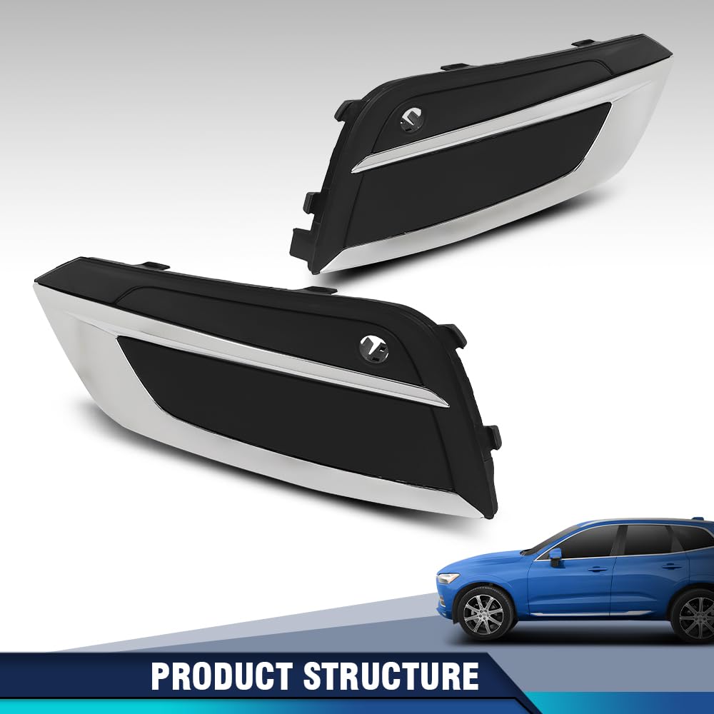 PIT66 Front Fog Light Cover Set Driver & Passenger Side, VO1038111,