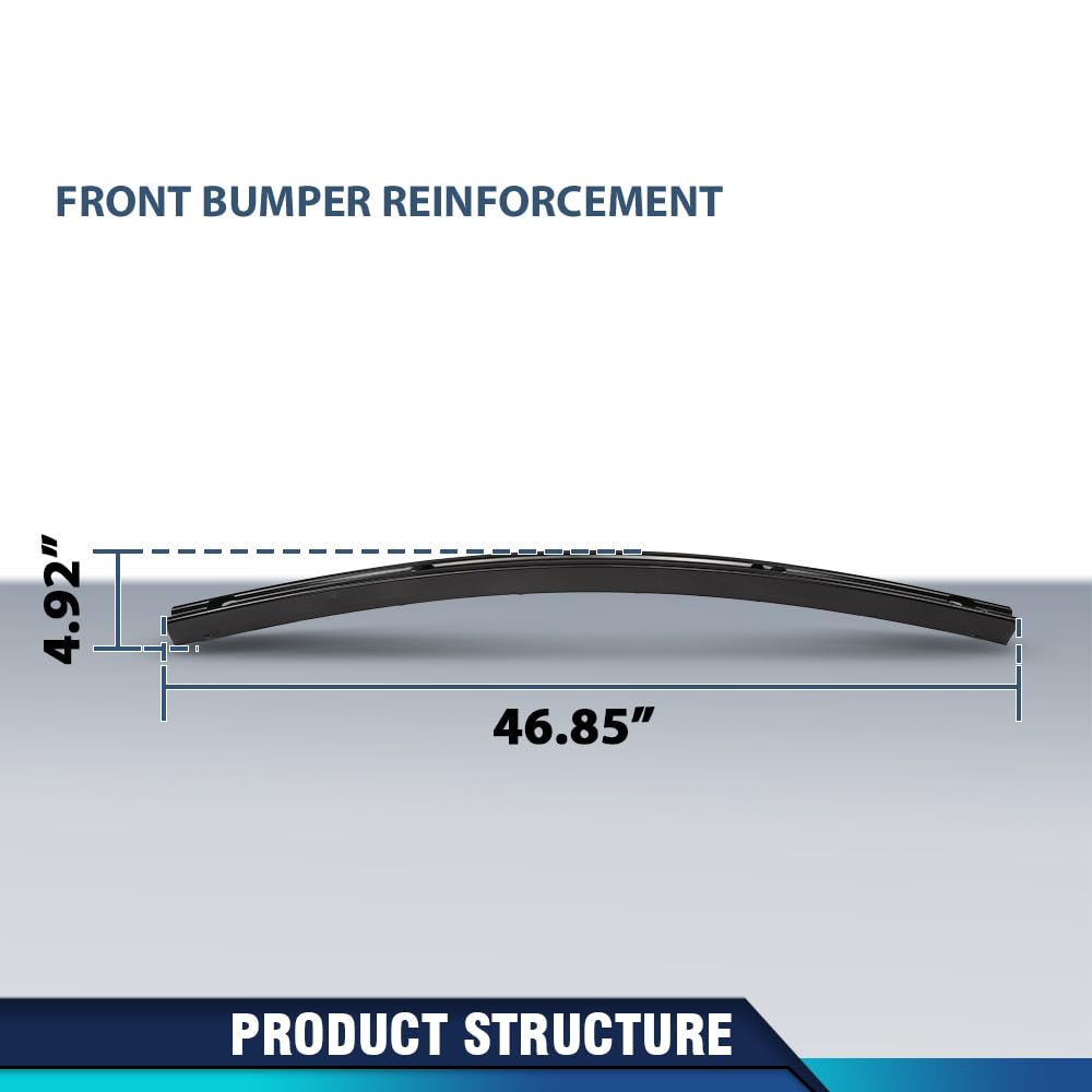 PIT66 Front Bumper ReinForcement, TO1007112 Iron Material Black Painted