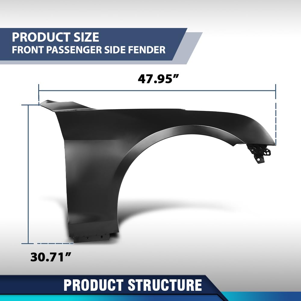 PIT66 Front Right Passenger Fender 1 Pc