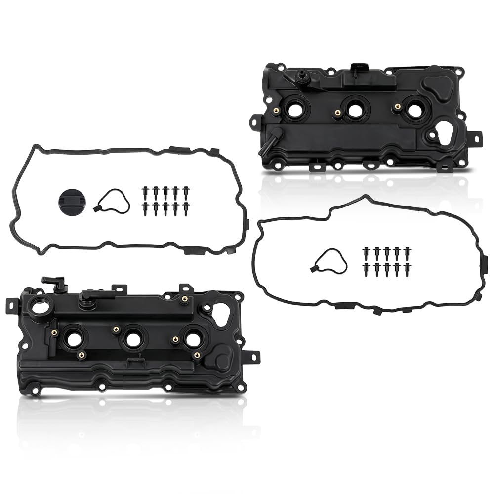 PIT66 Left &Right Engine Valve Cover w/Gasket Compatible with Nissan Murano 2009-2014, Compatible with Nissan Quest 2011-2014 V6 3.5L DOHC Petrol,13264JN01A, 13264JP01A, 13264JP01B, 264-996
