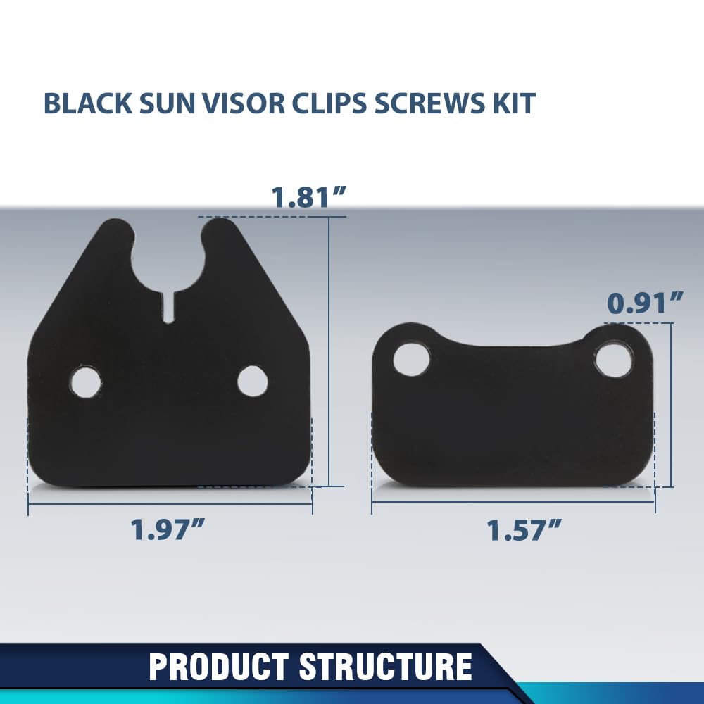PIT66 Sun Visor Clips Compatible with Dodge Ram Trucks 2019-2022