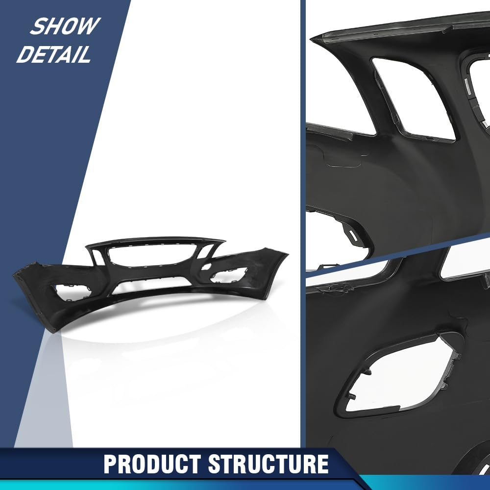 PIT66 Front Bumper Cover Fit Volvo S60 T6 2011-2013, S60 T5 2012 2013 Black