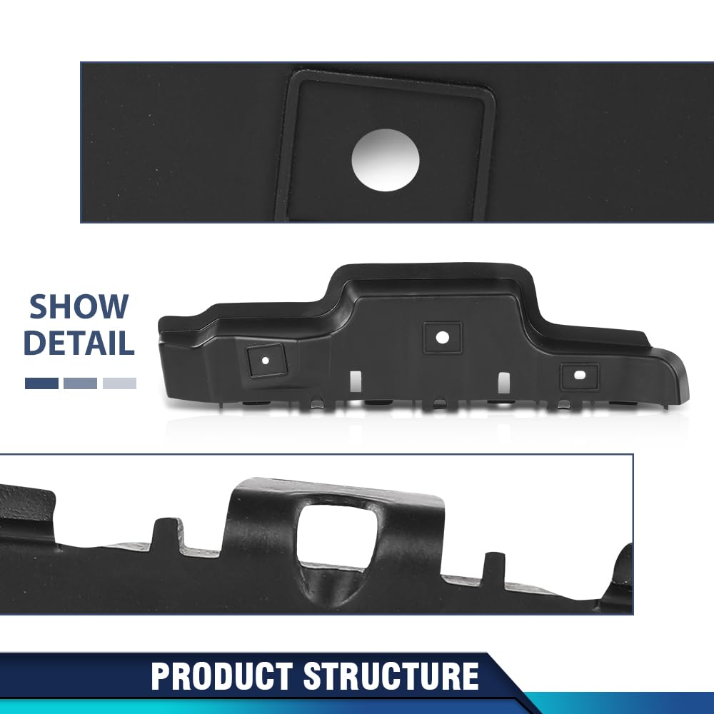 PIT66 Front Bumper Bracket Driver Left Side, GM1042113 Black