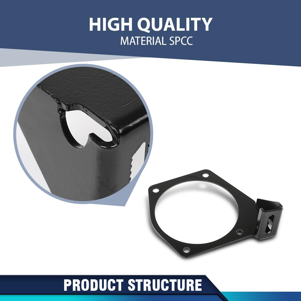 PIT66 Throttle Body Cable Bracket 6 Pcs Fit 92MM 102MM LSX LS LS1 LS3 LS6 LS7 4‑Bolts Drive‑By‑Cable Throttle Body & 92MM/3.6IN or 102MM/4IN Throttle Bodies, Not Fit The Larger 105mm Intakes Black