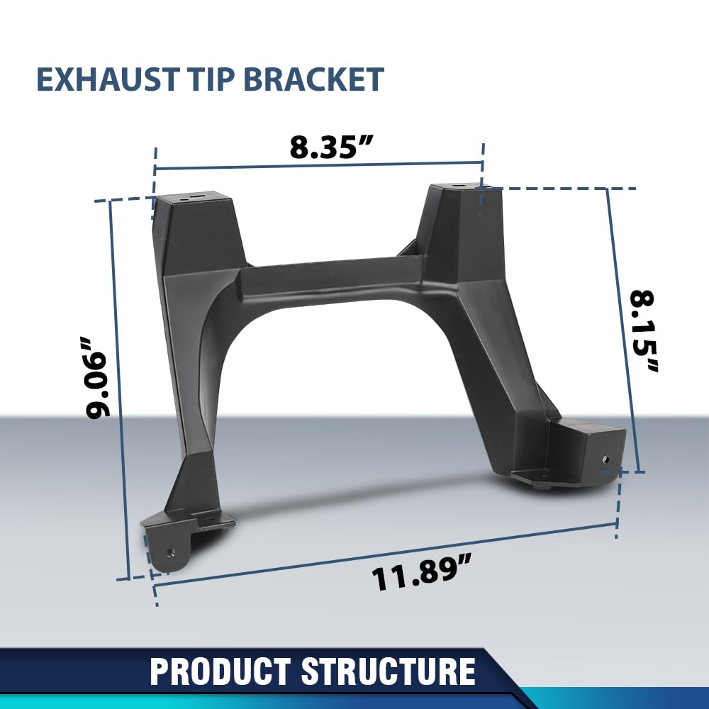 PIT66 Exhaust Tip Bracket Left Side, Black