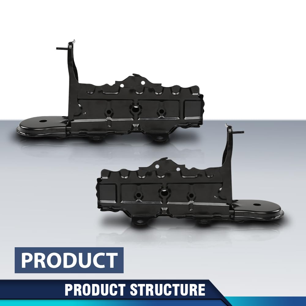 PIT66 Front Left & Right Bumper Support Bracket Set, Black
