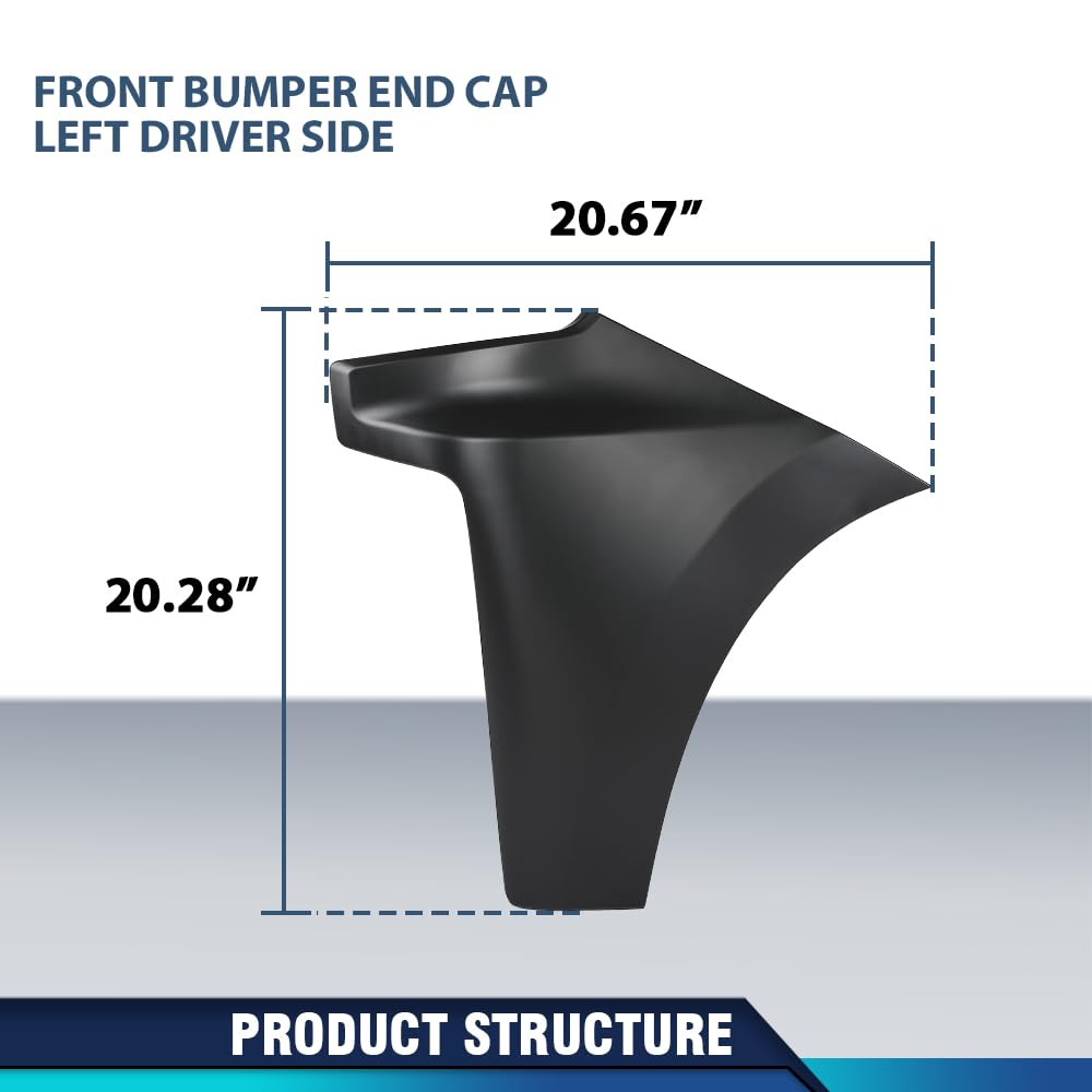 PIT66 Bumper End Cap Extension Left Fit Chevy Silverado 1500 2019-2022