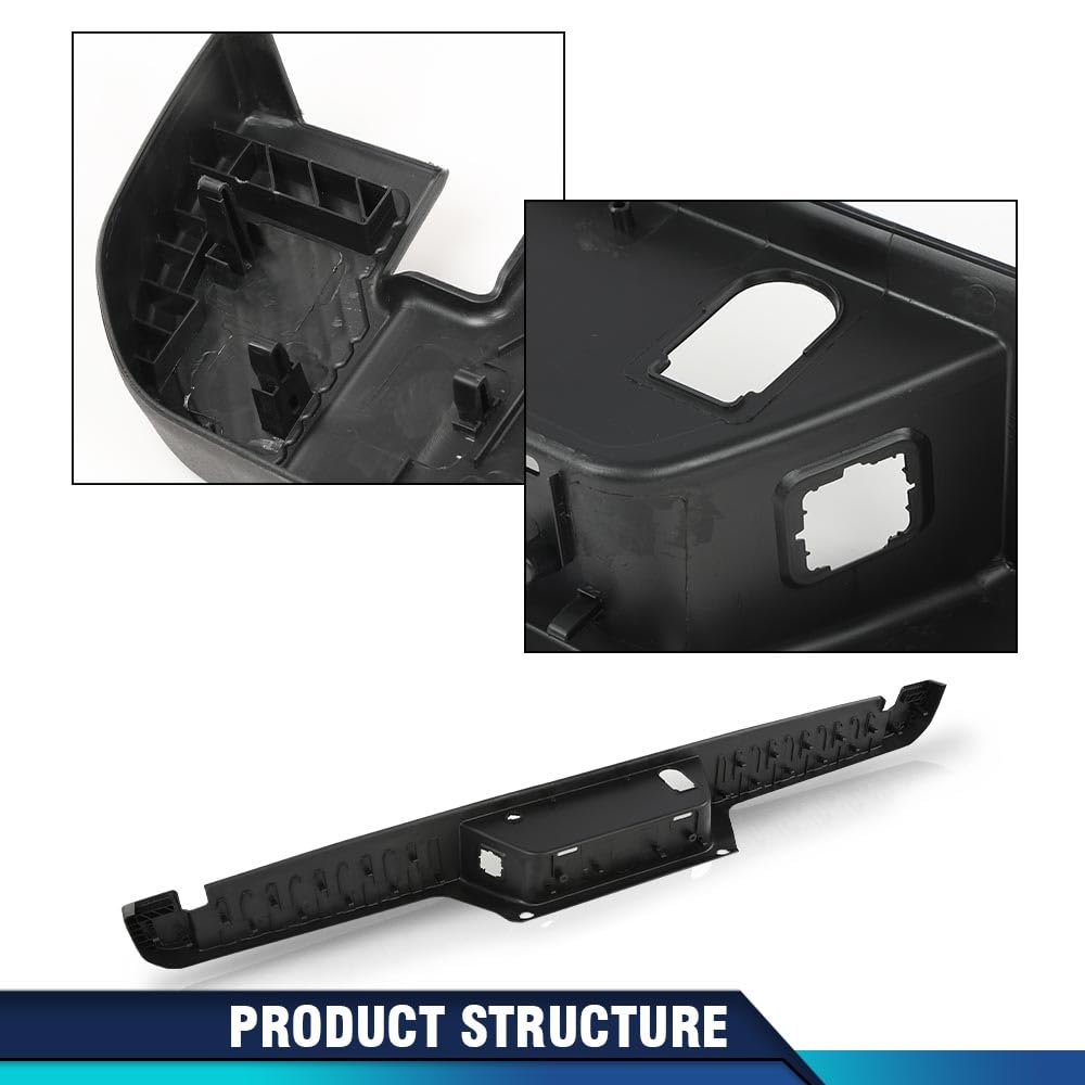 PIT66 Rear Bumper Top Step Pad Cover Compatible with Ford F150 2015-2020 w/Trailer Tow Package and Park Aid Sensor Holes (Sensors not Included) HL3Z17B807BB FO1191143