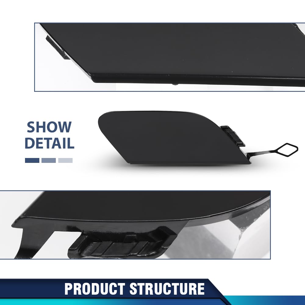PIT66 Rear Bumper Tow Hook Cover Cap Compatible with Benz W222 S-Class S400 S450 S500 S550 S550e S560 S600 2014-2019, Not Fit for Cars With AMG/Sport Package 2228850424