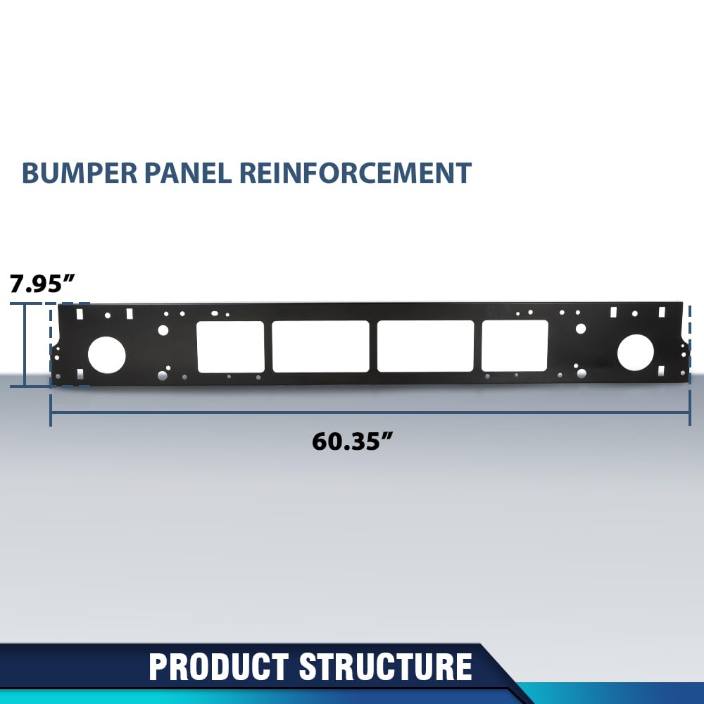 PIT66 Bumper Panel Reinforcement, Black Steel