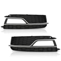 PIT66 Front Bumper Fog Light Grille Grill Cover Driver and Passenger Side Compatible with 2013-2016 Audi A5 S-Line/S5 (Facelift | LCI),NOT FIT for models with standard/RS bumper Honeycomb Style
