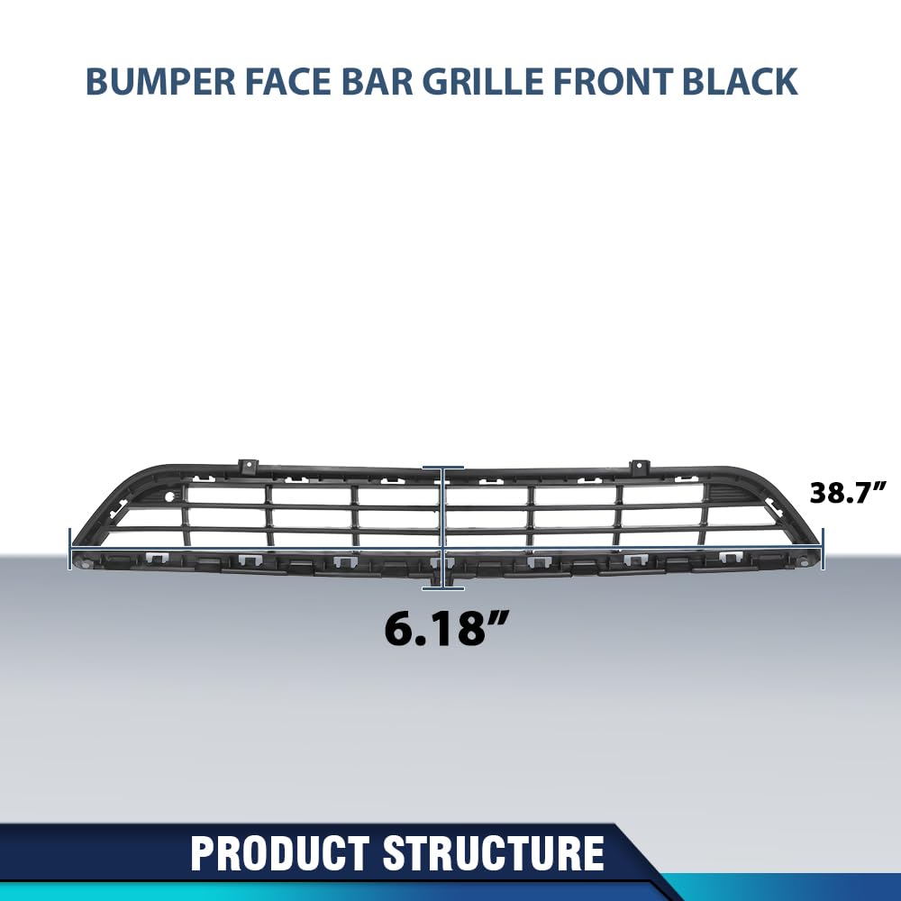 PIT66 Front Bumper Face Bar Grille Compatible with Buick Encore 2013 2014 2015 2016 42334417, GM1036162 Black
