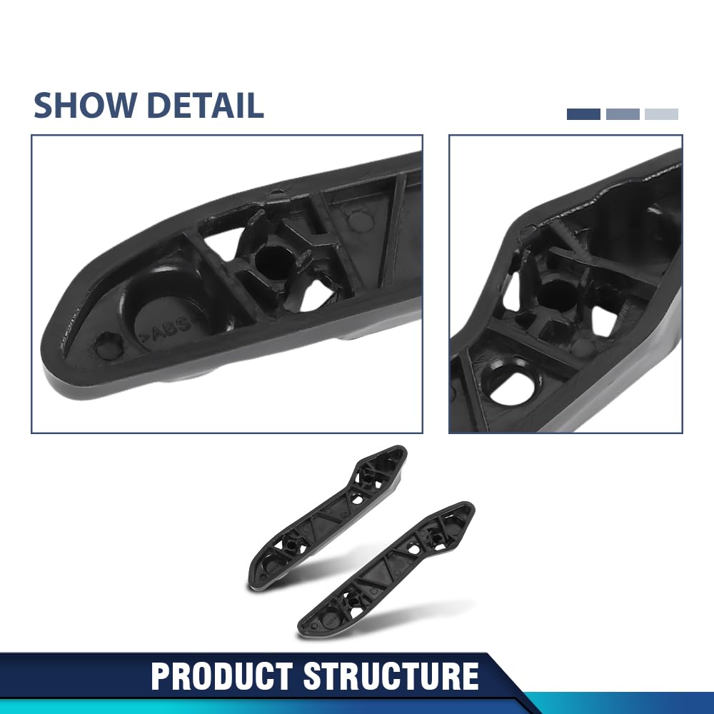 PIT66 Front Bumper Cover Bracket Black Pair Fit BMW F30 2012-2019