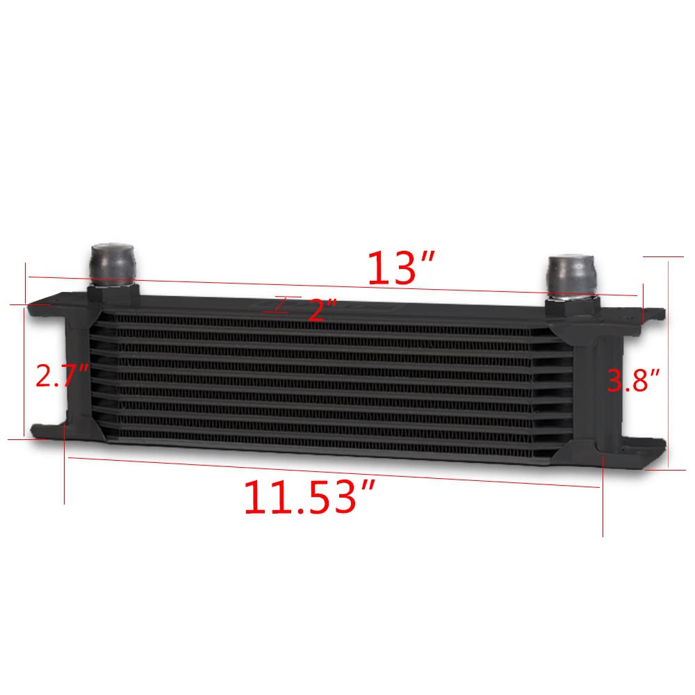 PIT66 10 Row 10AN Universal Aluminum Engine Transmission Oil Cooler Kit